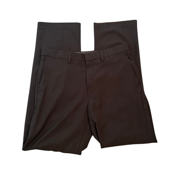 GUC Haggar Men's Black Dress Pants Pockets Belt Loops Size 32 x 32 - Picture 2 of 6